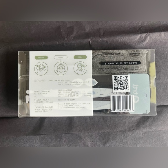 NWT Turtl glimpse sleep mask blackout eye mask - Picture 3 of 3